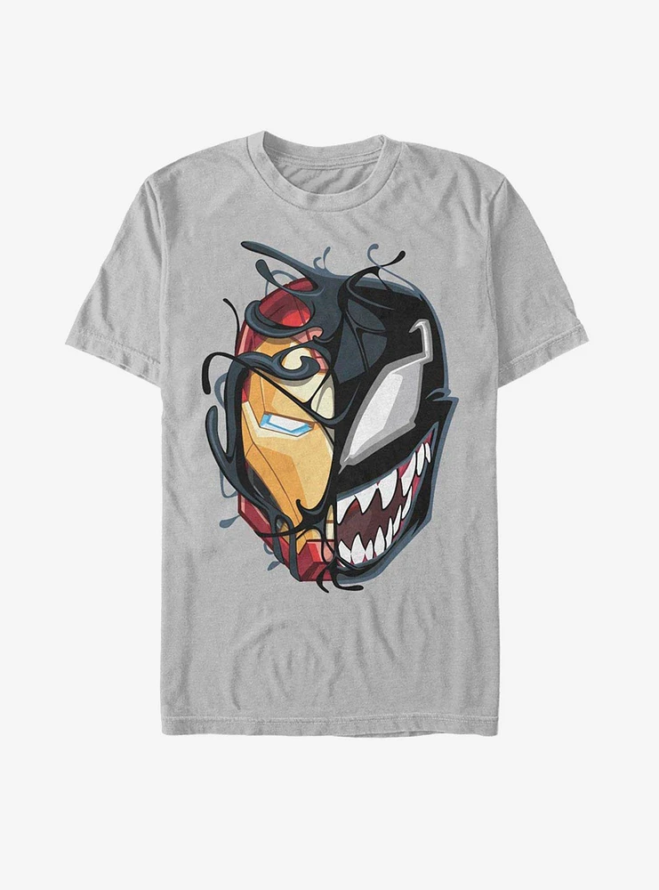 Marvel Iron Man Venomized Mask Takeover T-Shirt