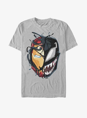 Marvel Iron Man Venomized Mask Takeover T-Shirt