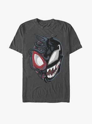 Marvel Spider-Man Venomized Miles Morales Mask Takeover T-Shirt
