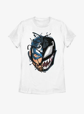 Marvel Captain America Venomized Mask Takeover Womens T-Shirt