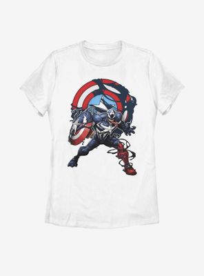Marvel Captain America Venomized Icon Takeover Womens T-Shirt