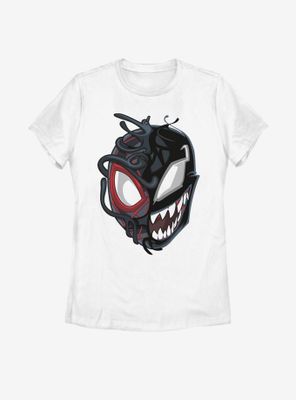 Marvel Spider-Man Venomized Miles Morales Mask Takeover Womens T-Shirt