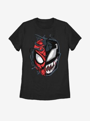 Marvel Spider-Man Venomized Mask Takeover Womens T-Shirt