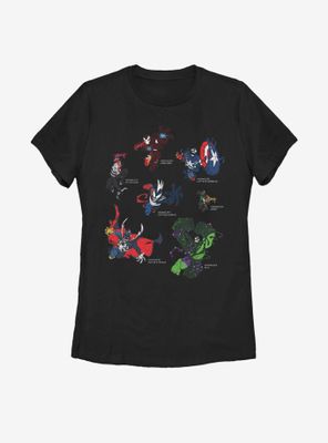 Marvel Avengers Venomized Heroes Womens T-Shirt