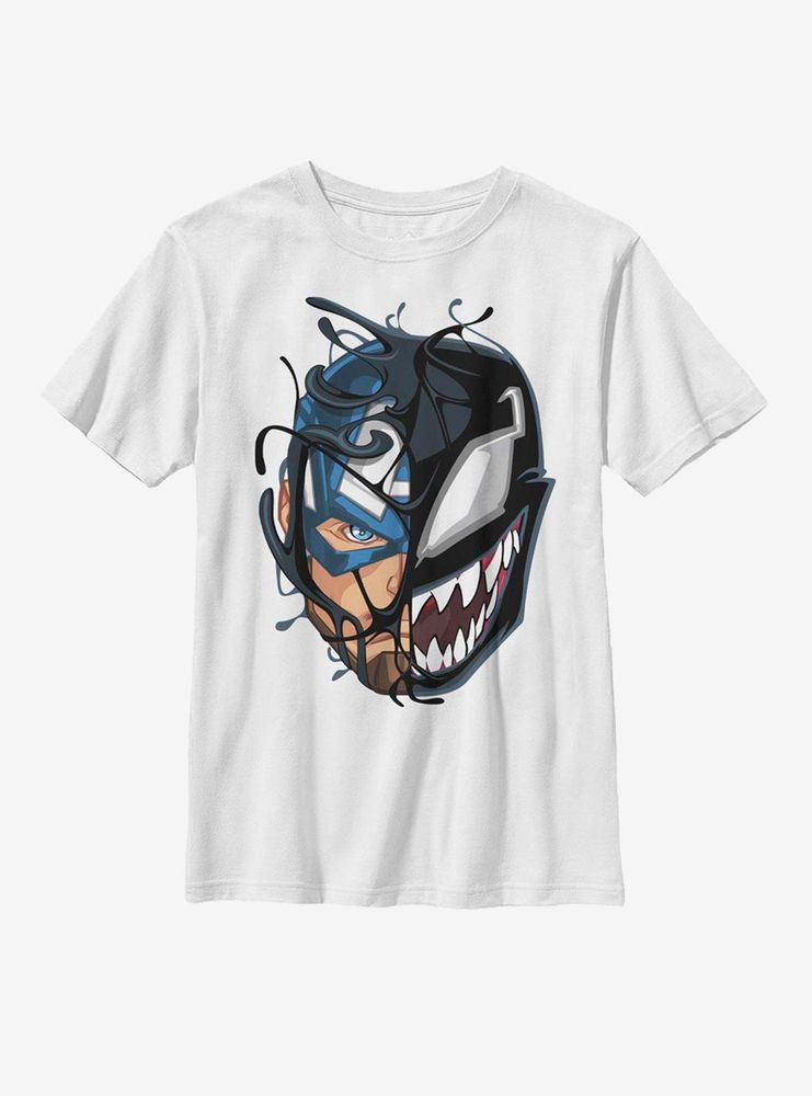 Marvel Captain America Venomized Mask Takeover Youth T-Shirt