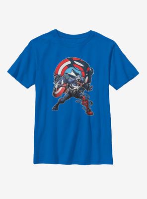 Marvel Captain America Venomized Icon Takeover Youth T-Shirt