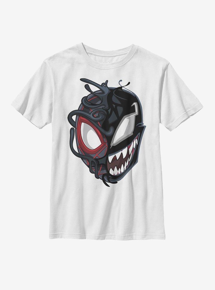 Marvel Spider-Man Venomized Miles Morales Mask Takeover Youth T-Shirt