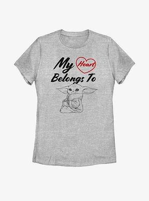 Star Wars The Mandalorian My Heart Belongs To Child Womens T-Shirt