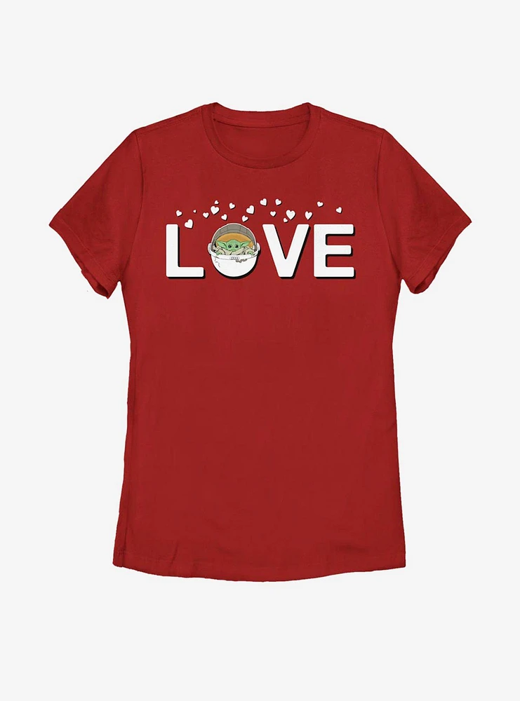 Star Wars The Mandalorian Child Love Womens T-Shirt