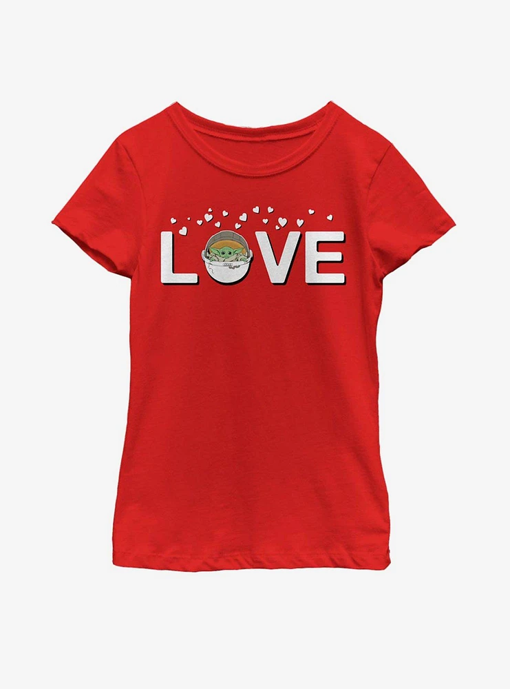 Star Wars The Mandalorian Child Love Youth Girls T-Shirt