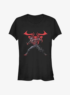 Marvel Spider-Man Venomized Miles Morales Icon Takeover Girls T-Shirt