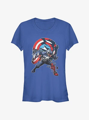 Marvel Captain America Venomized Icon Takeover T-Shirt