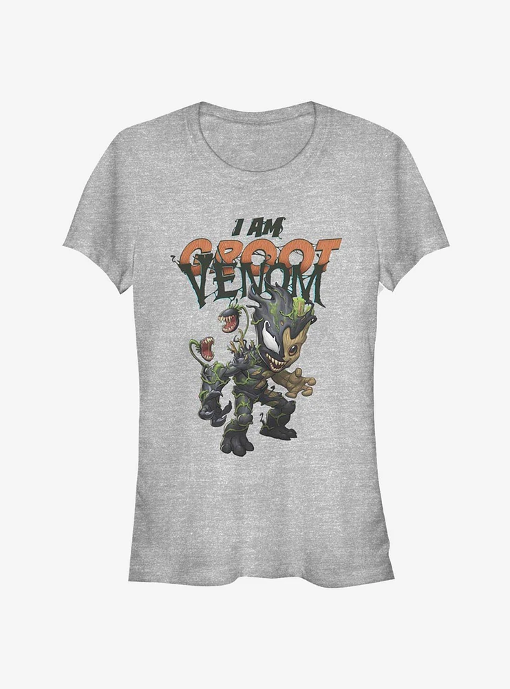 Marvel Guardians Of The Galaxy Groot Venomized I Am Girls T-Shirt