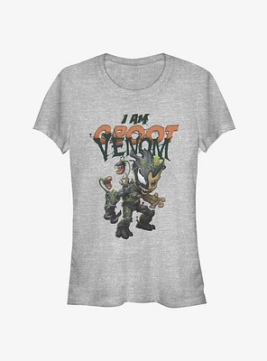 Marvel Guardians Of The Galaxy Groot Venomized I Am Girls T-Shirt