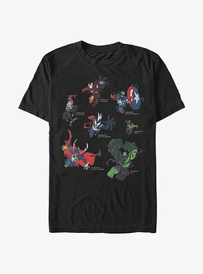 Marvel Venom Venomized Heros T-Shirt