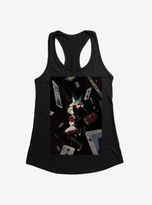 DC Comics Suicide Squad Harley Quinn Flying Through Cards Womens Tank