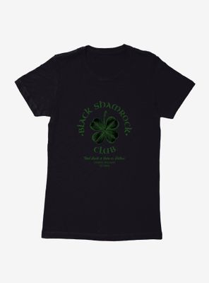 Black Shamrock Club Womens T-Shirt