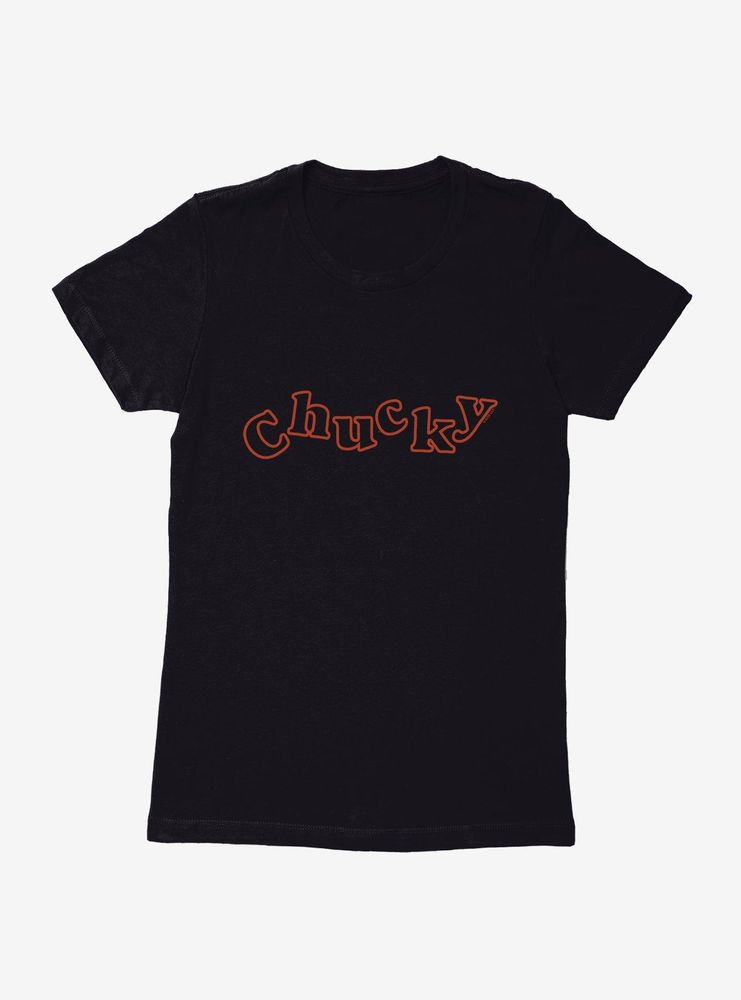Chucky Classic Red Logo Outline Womens T-Shirt