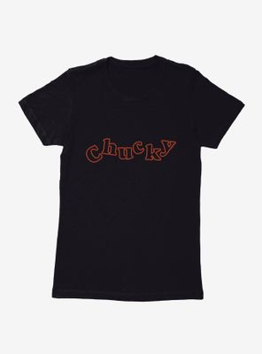 Chucky Classic Red Logo Outline Womens T-Shirt