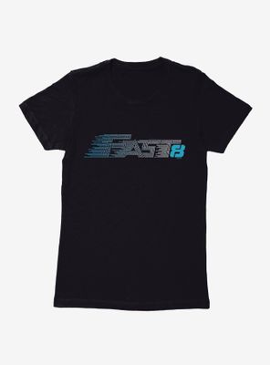 The Fate Of Furious Fast 8 Blue Speed Logo Womens T-Shirt