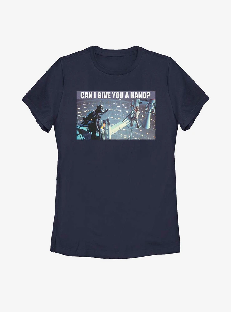 Star Wars Vader Luke Can I Give You A Hand Womens T-Shirt