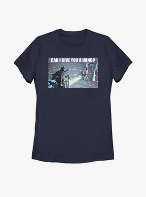 Star Wars Vader Luke Can I Give You A Hand Womens T-Shirt