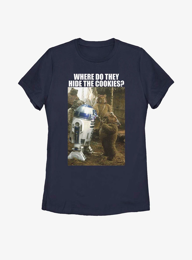 Star Wars R2D2 Hidden Cookies Womens T-Shirt