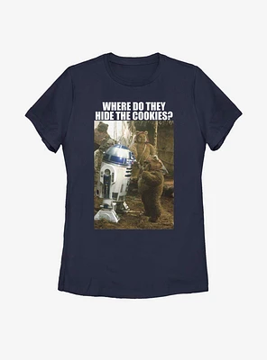 Star Wars R2D2 Hidden Cookies Womens T-Shirt