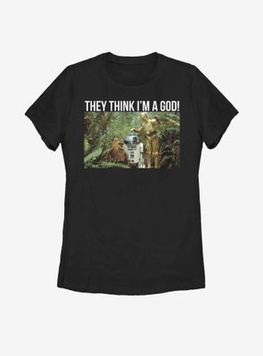 Star Wars C-3PO God Womens T-Shirt