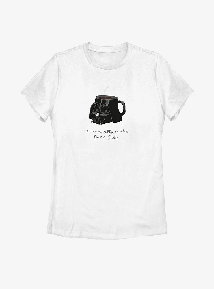 Star Wars Coffee On The Dark Side Womens T-Shirt