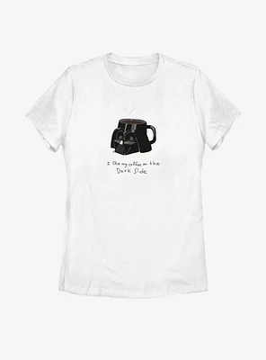 Star Wars Coffee On The Dark Side Womens T-Shirt