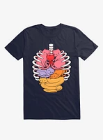 Anatomicat Anatomy Cat Navy Blue T-Shirt