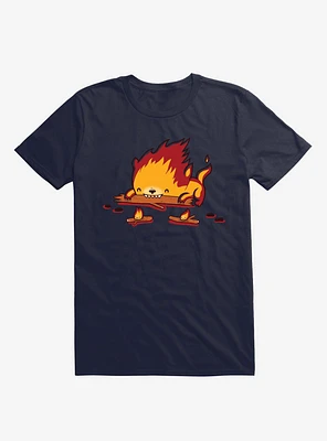 His Burn Is Worse Than Bite Pet Navy Blue T-Shirt