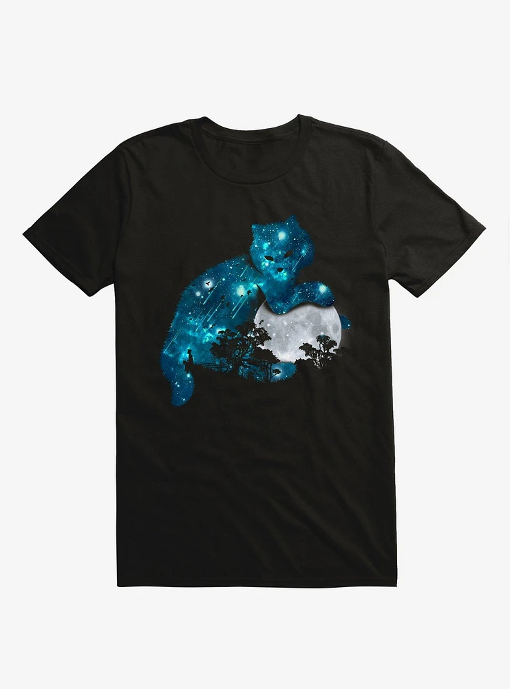 I Can Haz Galaxy Cat Black T-Shirt