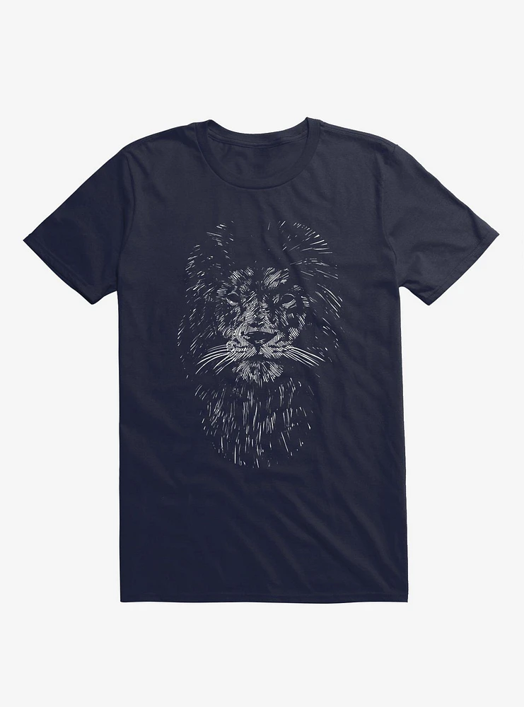 Black Lion Navy Blue T-Shirt