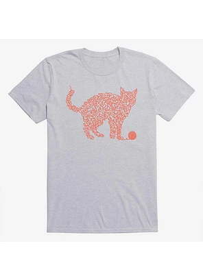 Intricat Yarn Cat Sport Grey T-Shirt