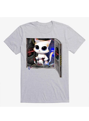 Cat Piloted Cyborg Sport Grey T-Shirt