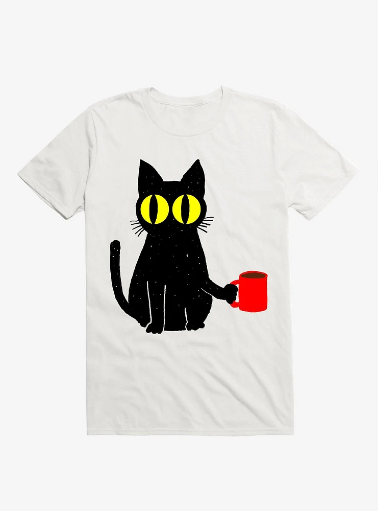 Catfeine Cat White T-Shirt