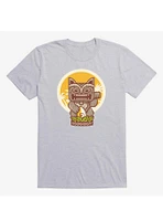 Kitty Tiki Wooden Cat Sport Grey T-Shirt