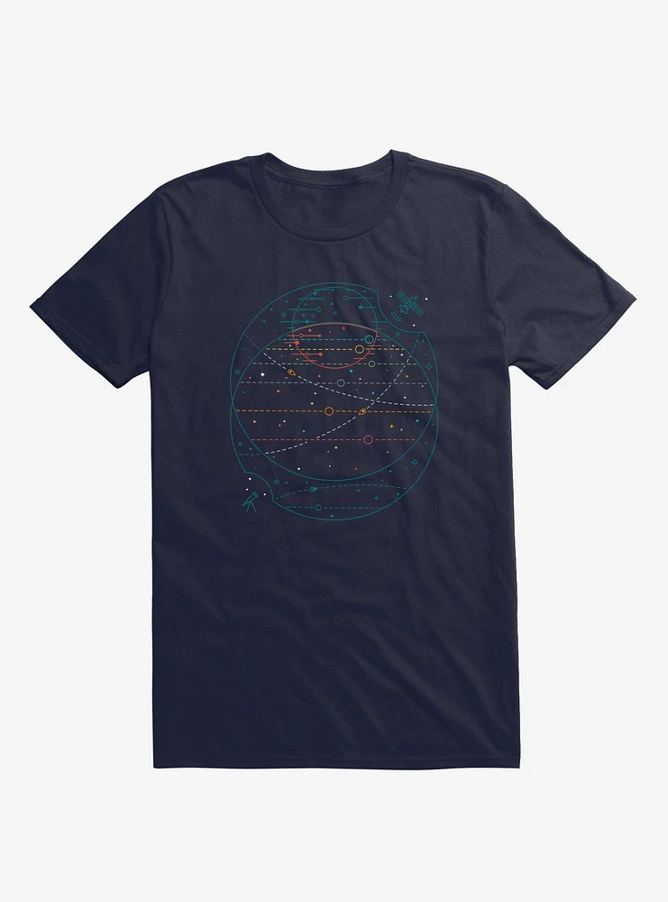 Trappist 1 Galaxy Navy Blue T-Shirt