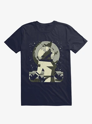 Werewolf The Moon Navy Blue T-Shirt