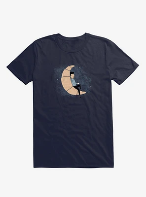 Ze Croissant Moon Navy Blue T-Shirt