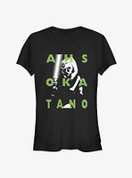 Star Wars The Clone Ahsoka Text Girls T-Shirt