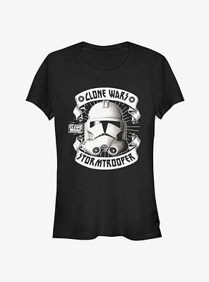 Star Wars The Clone Stormtrooper Banner Girls T-Shirt