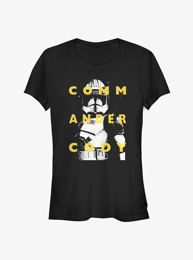 Star Wars The Clone Commander Cody Text Girls T-Shirt