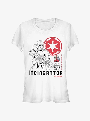 Star Wars The Mandalorian Incincerator Trooper Girls T-Shirt