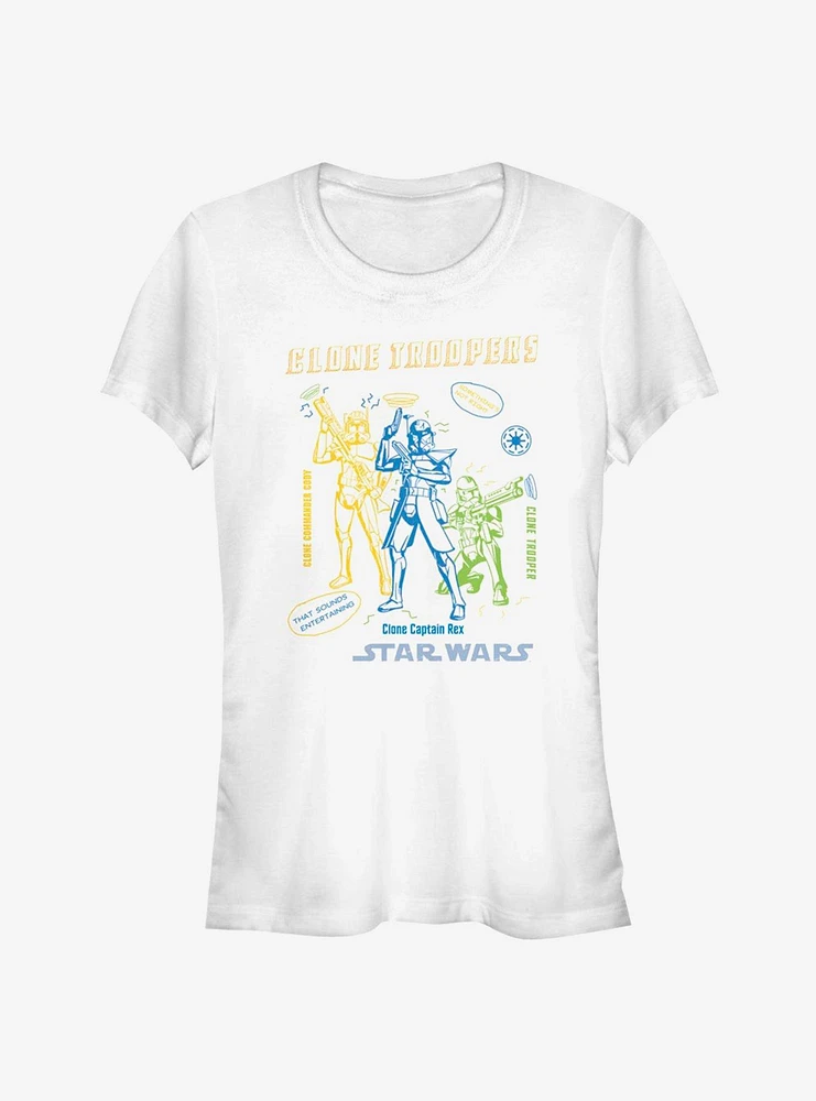 Star Wars The Clone Doodle Trooper Girls T-Shirt