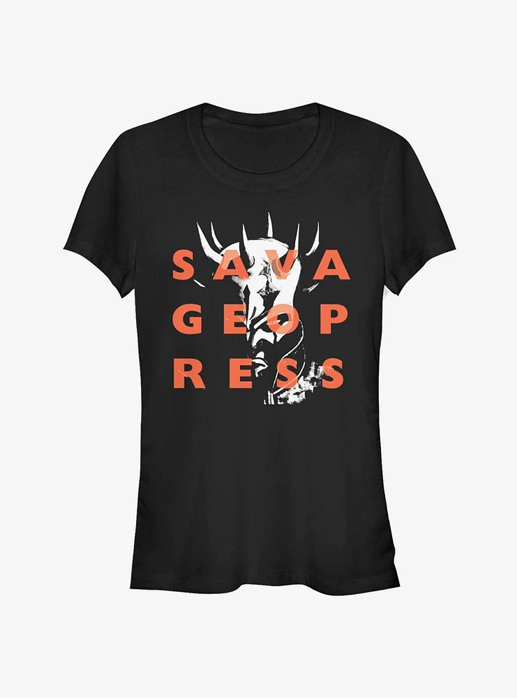 Star Wars The Clone Savage Overlay Girls T-Shirt