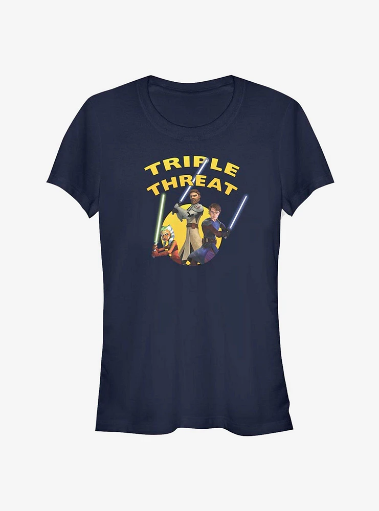 Star Wars The Clone Triple Threat Girls T-Shirt