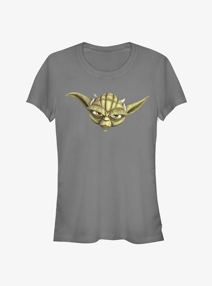 Star Wars The Clone Yoda Face Girls T-Shirt